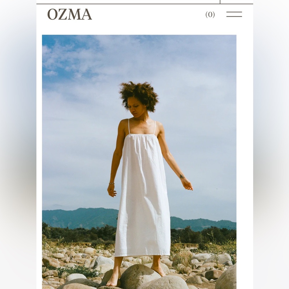 OZMA of California MARTA DRESS, (Organic Batiste), Natural - Size XS / S